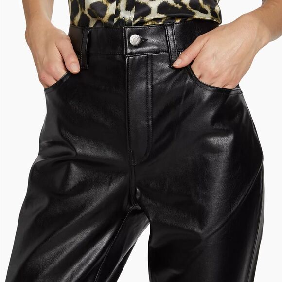 Veronica Beard Beverly Faux Leather Flared Pants Size 31 - Picture 2 of 15